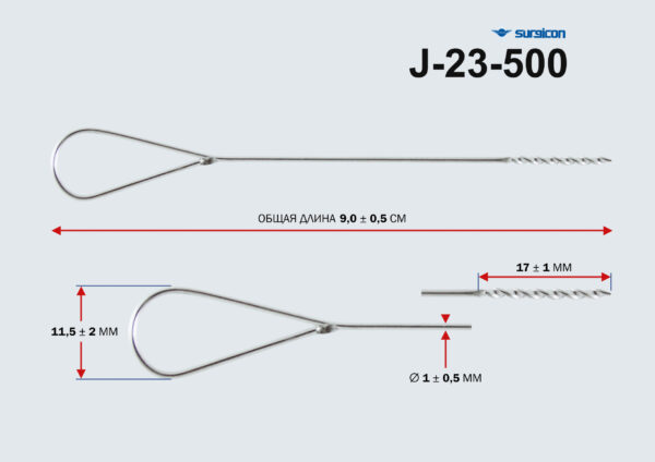 Sondă auriculară înfăşurartă	З-171 J-23-500