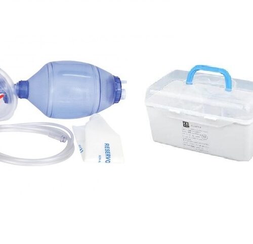Balon de resuscitare din PVC-pentru-adulti-AMBU cu geanta