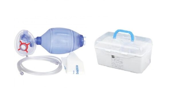 Balon de resuscitare din PVC-pentru-adulti-AMBU cu geanta