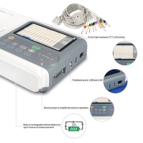 Electrocardiograf cu 3 canale, model iE 300