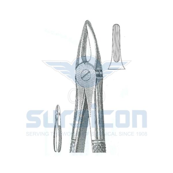 Cleste stomatologic SD-0220-29 Incisivii și rădăcinile superioare, de ambele părți. Pentru copii