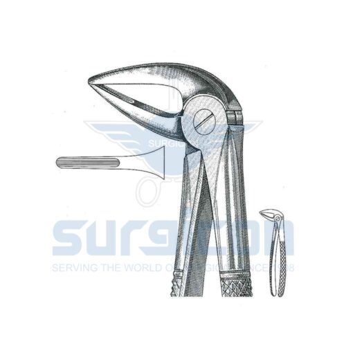 Cleste stomatologic SD-0230-33M Pentru rădăcini inferioare, model zvelt de ambele părți Cu cioc lung pentru rădăcini inferioare foarte adânci de fiecare parte.