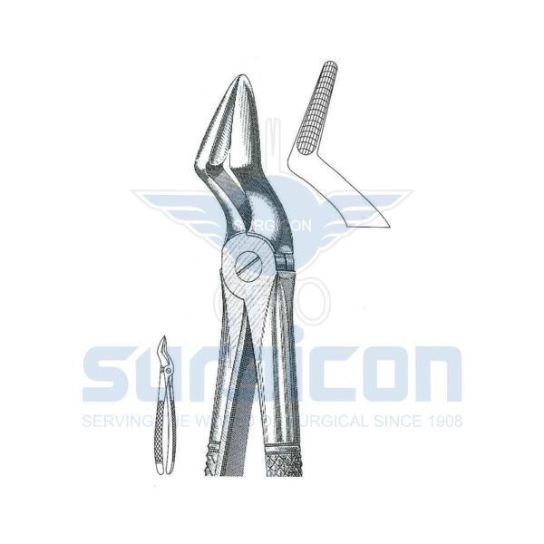 Cleste stomatologic SD-0447-52 Rădăcini superioare și canini cu ciocul mai lat