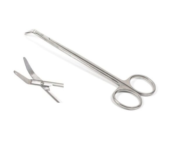 Foarfece vasculare vertical încovoiate sub unghi, 160mm	Н-38