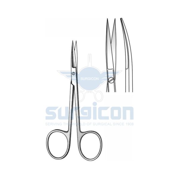 Foarfece Oftalmice Iris-Fine 105 mm, ascutit, curb, plat,J-22-210