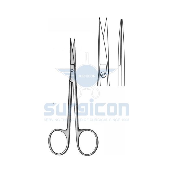 Foarfece Oftalmice Iris-Fine 115 mm, ascutit, drept, plat, J-22-211