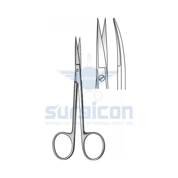 Foarfece Oftalmice Iris-Fine 115 mm, ascutit, curb, J-22-212