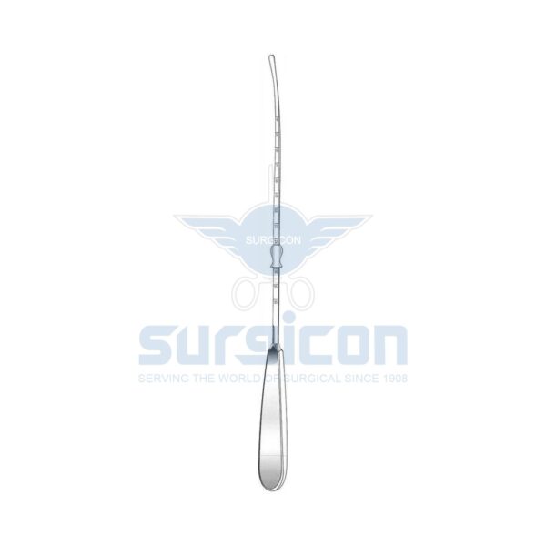 Sonda uterina curba Valleix 250mm  J-20-285