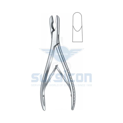 Luer-Bone-Rongeur-Forcep-Jo-21-881 Cleste ciupitor de os cu branșe rotunde și vârf drept JO-21-881