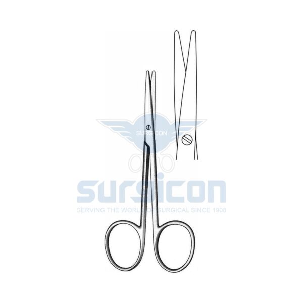 Foarfece oftalmic virf bont, vertical drept, 115mm J-22-056