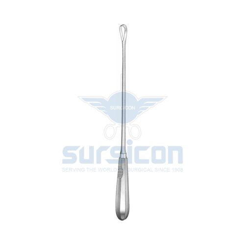 Recamier-Sims-Bumm-Uterine-Curette-J-20-3125 (1) Chiuretă pentru îndepărtarea ovulului, ascuțită, 310 mm