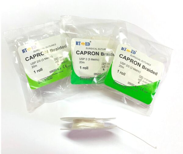 Capron chirurgical, impletit EP 3, 4, 5,  L- 20м,  steril (China)